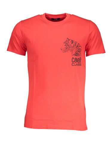 Мъжка тениска с къс ръкав Cavalli Class, червена