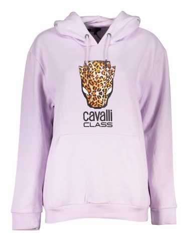 Лилав суичър с качулка Cavalli Class