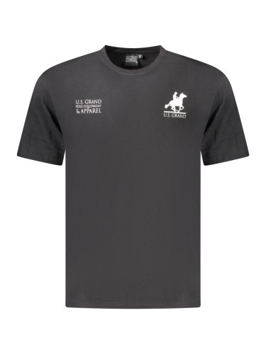 Мъжка черна тениска US Grand Polo