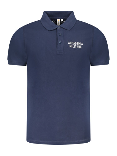 Мъжка синя поло риза с къс ръкав