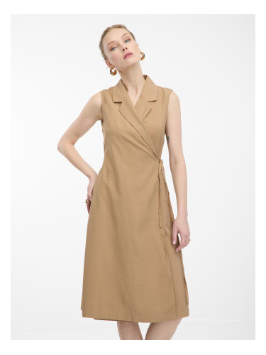 Light brown women's wrap dress ORSAY