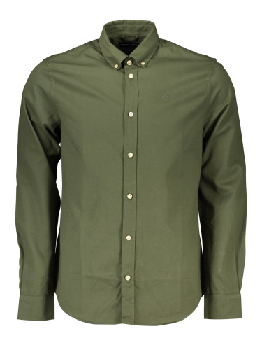 Зелена мъжка риза с дълъг ръкав