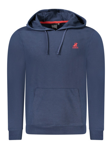 Син мъжки суичър с качулка