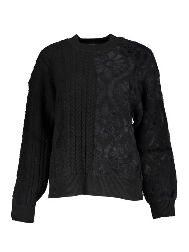 Дамски черен пуловер Desigual