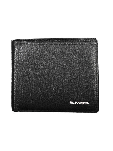 Черен мъжки портфейл La Martina