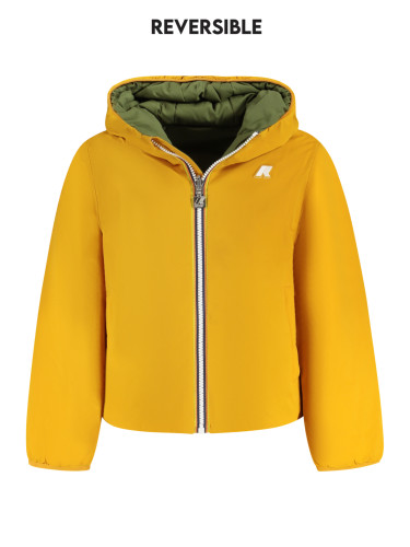 Детско двулицевo яке K-WAY жълто