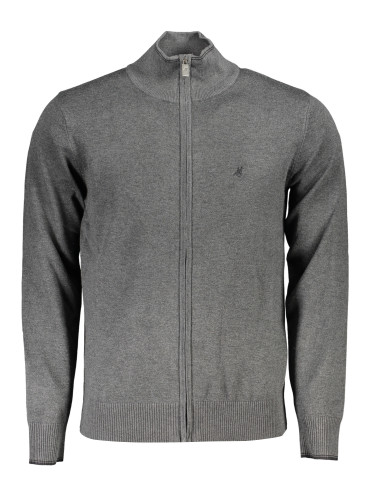 US GRAND POLO CARDIGAN MEN'S GRAY