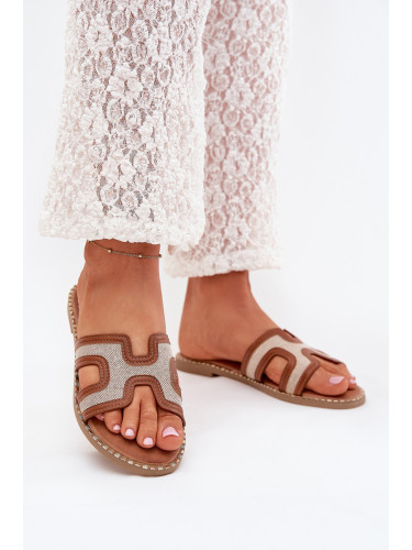 Boto Дамски Сандали На Плосък Ток Кафяви Vereya