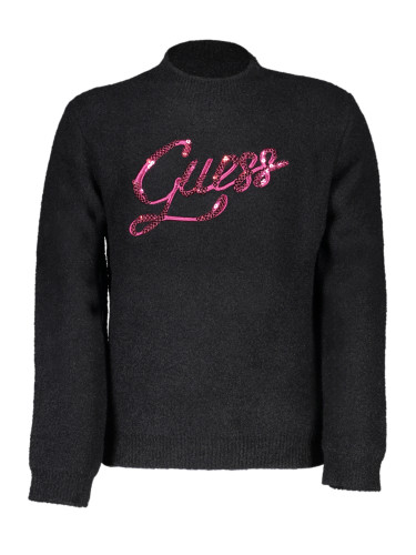 Черен пуловер за момичета Guess