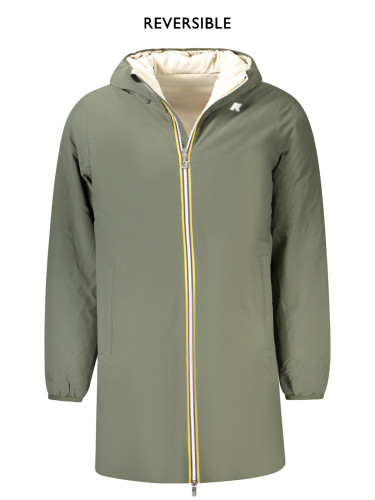 Двулицево мъжко яке K-WAY, зелено