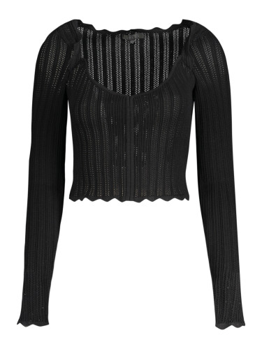 Черен пуловер GUESS JEANS