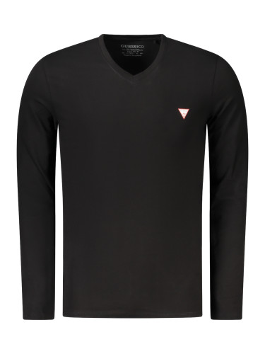 Мъжка черна тениска с дълъг ръкав GUESS