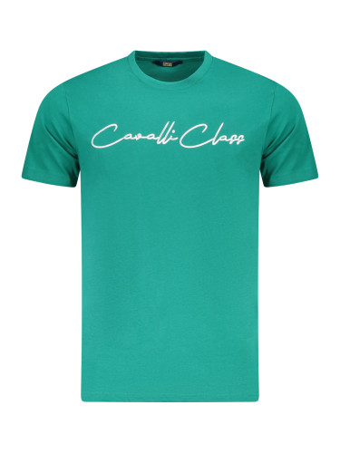 Зелена тениска с къс ръкав Cavalli Class