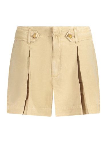 Бежови дамски къси панталони GUESS JEANS