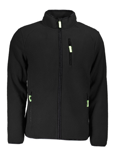 Мъжки черен суитшърт с цип