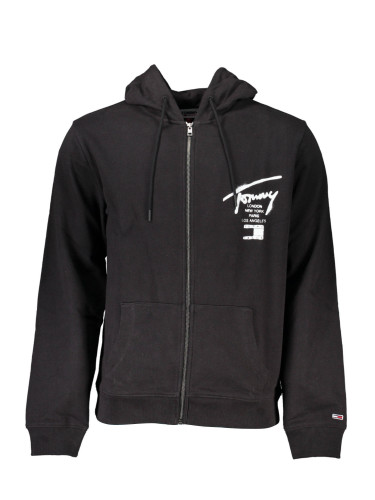 Мъжки черен суитшърт с цип Tommy Hilfiger