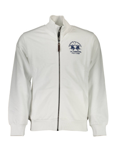 Мъжки бял суитшърт с цип