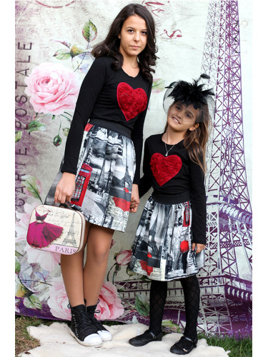 Дамска пола с мотиви на Лондон и Париж