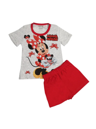 Детска пижама с къс ръкав с картинка на Мини Маус