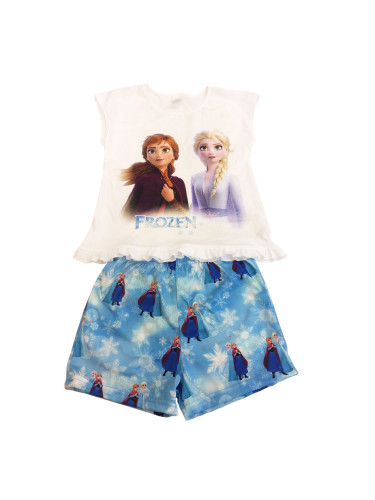 Детска пижама с къс ръкав с Анна и Елза