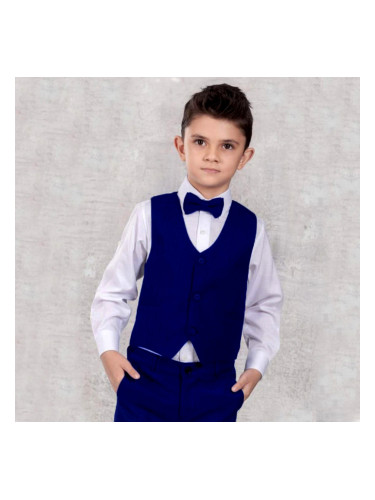 Официален костюм за момче от 4 части елек , риза в бяло, панталон и па