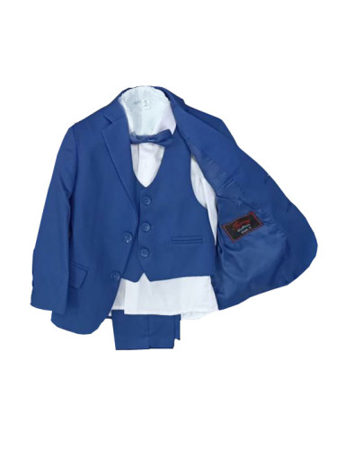 Официален детски костюм за момче от 5 части в сетлосиньо от колекция 