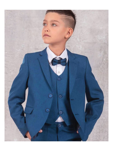 Официален детски костюм за момче от 5 части в синьо 434454668 от колек
