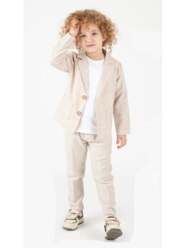 Спортно-елегантен комплект за момче от 3 части - тениска с къс ръкав в