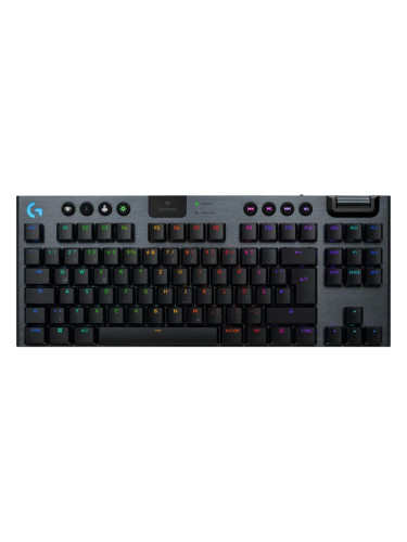  Гейминг клавиатура Logitech - G915 X Lightspeed TKL Tactile, безжична, RGB, черна