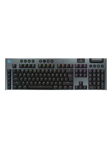  Механична клавиатура Logitech - G915 X Lightspeed Low-Profile, безжична, Clicky, RGB, черна