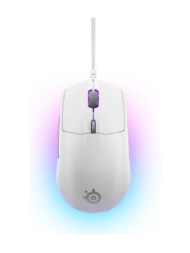  Гейминг мишка SteelSeries - Rival 3 Gen 2, оптична, бяла