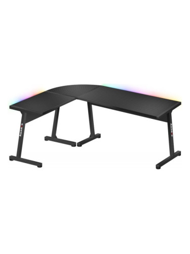  Ъглово гейминг бюро Huzaro - Hero 6.0 RGB, черно