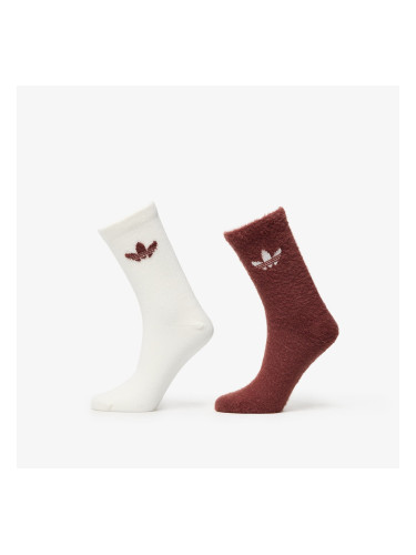 Чорапи adidas Fluffy Crew Sock 2-Pack Fox Brown/ Off White M