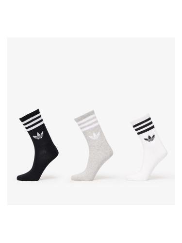 Чорапи adidas 3-Stripes Crew Socks 3-Pack White/ Grey/ Black L