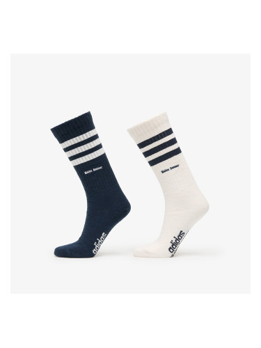 Чорапи adidas x Wales Bonner 3 Stripe Socks 2-Pack Blue/ Night Navy/ Chalk White M