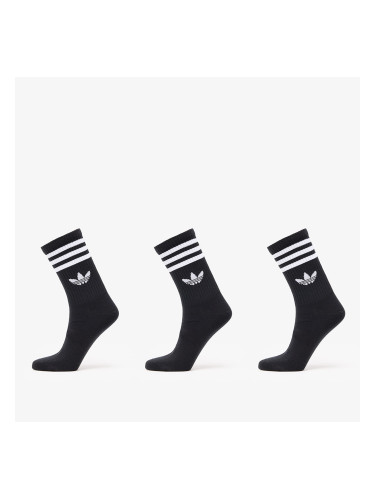 Чорапи adidas 3 Stripes Crew Sock 3-Pack Black/ Black/ Black L