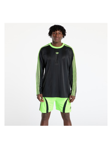 Тениска adidas Jacquard Longsleeve Jersey Black/ Siggnr L