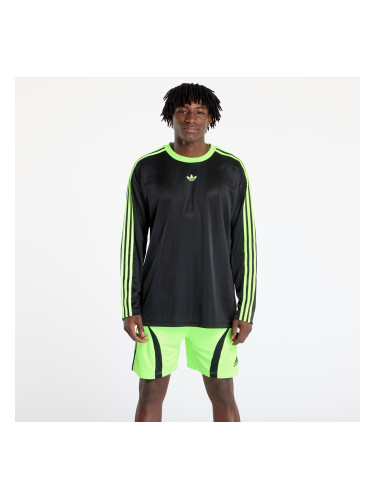 Тениска adidas Jacquard Longsleeve Jersey Black/ Siggnr M