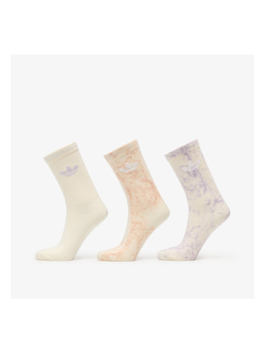 Чорапи adidas Tie Dye Crew Socks 3-Pack Halo Blush/ Silver Dawn/ Cream White L