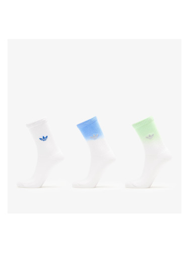 Чорапи adidas Ombre Crew Socks 3-Pack White/ Pulse Lime S