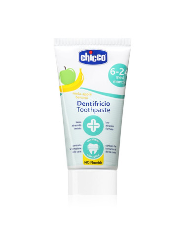 Chicco Fluoride-Free Toothpaste 6-24m паста за зъби без флуорид за деца Apple-Banana 50 мл.