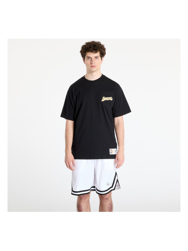 Тениска Mitchell & Ness NBA Double Hit Ss Pocket Tee Vintage Logo Lakers Black M