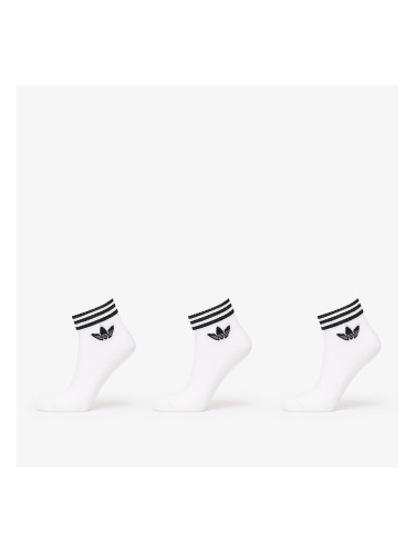 adidas 3-Stripes Ankle Socks 3-Pack White S