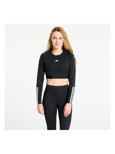 Тениска adidas Hyperglam Training Cropped Long Sleeve Long-Sleeve Top Black/ White L
