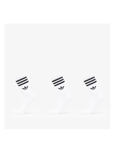 adidas 3 Stripes Crew Socks 3-Pack White/ White/ White S