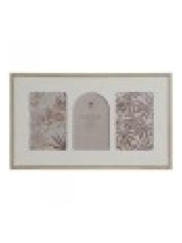 Рамка за снимки Home ESPRIT Бежов Кристал Дървен MDF Скандинавски 39 X 2 X 24 cm