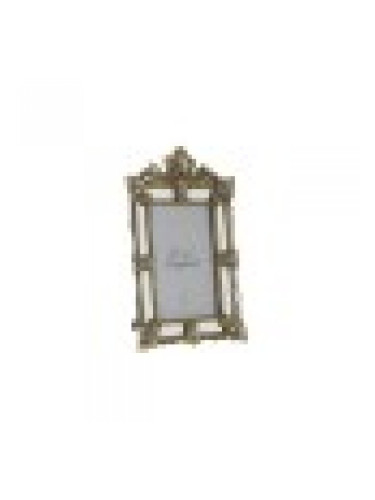 Рамка за снимки DKD Home Decor Огледало Шампанско Кристал Смола Shabby Chic (16 x 2 x 25 cm)