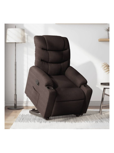 Sonata H Изправящ реклайнер стол, тъмнокафяв, текстил