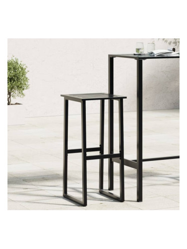 Sonata H Бар табуретки 2 бр черни 38x38x80 см прахово боядисана стомана
