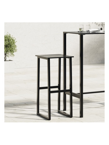 Sonata H Бар табуретки 4 бр черни 38x38x80 см прахово боядисана стомана